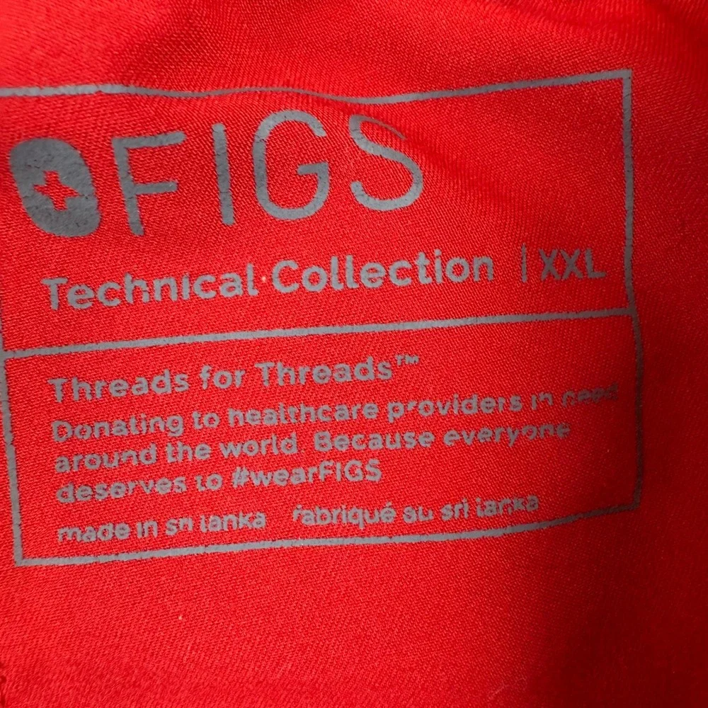 FIGS Technical Collection Red Scrub Jogger Pants Mens XXL FIONx Stretch Pockets